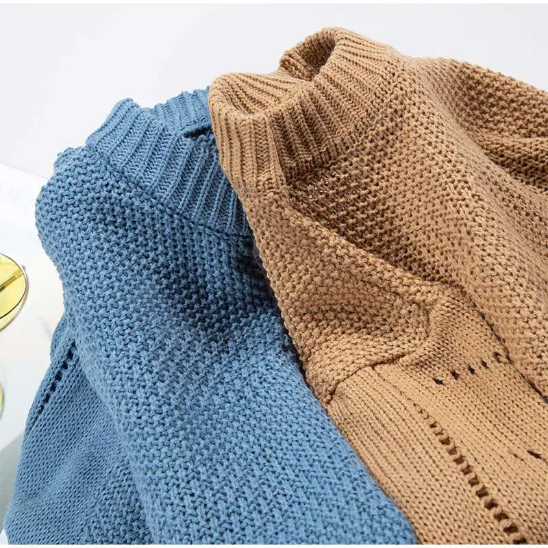 Pullover Sweater, Trendy Knitted Top, Loose Fit Sweater