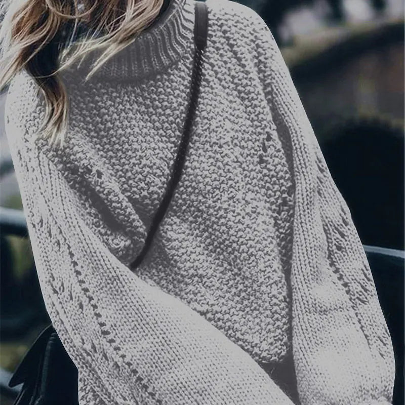 Pullover Sweater, Trendy Knitted Top, Loose Fit Sweater