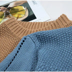 Pullover Sweater, Trendy Knitted Top, Loose Fit Sweater