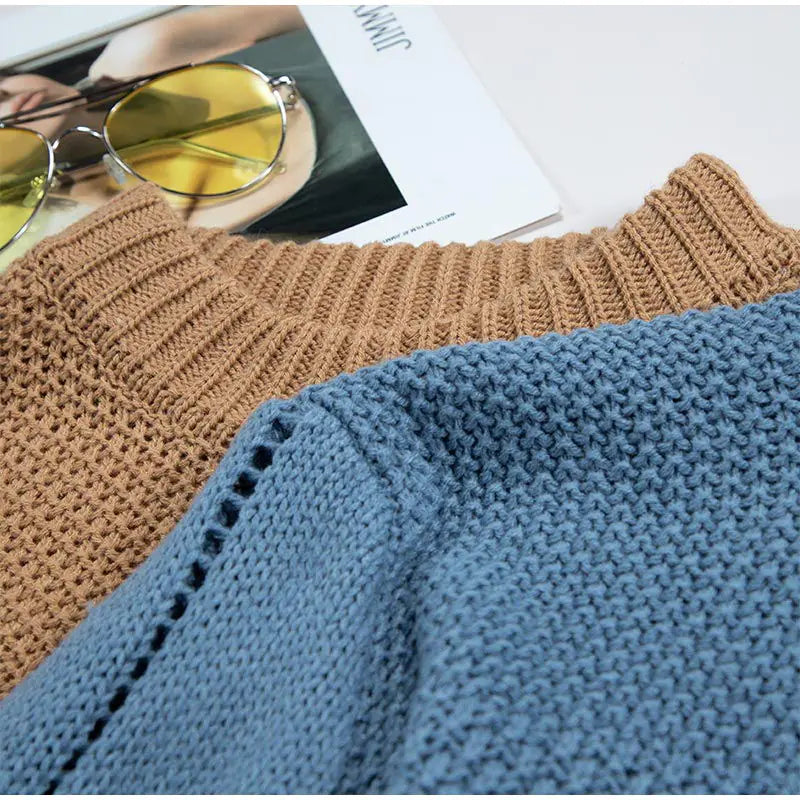 Pullover Sweater, Trendy Knitted Top, Loose Fit Sweater