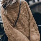 Pullover Sweater, Trendy Knitted Top, Loose Fit Sweater
