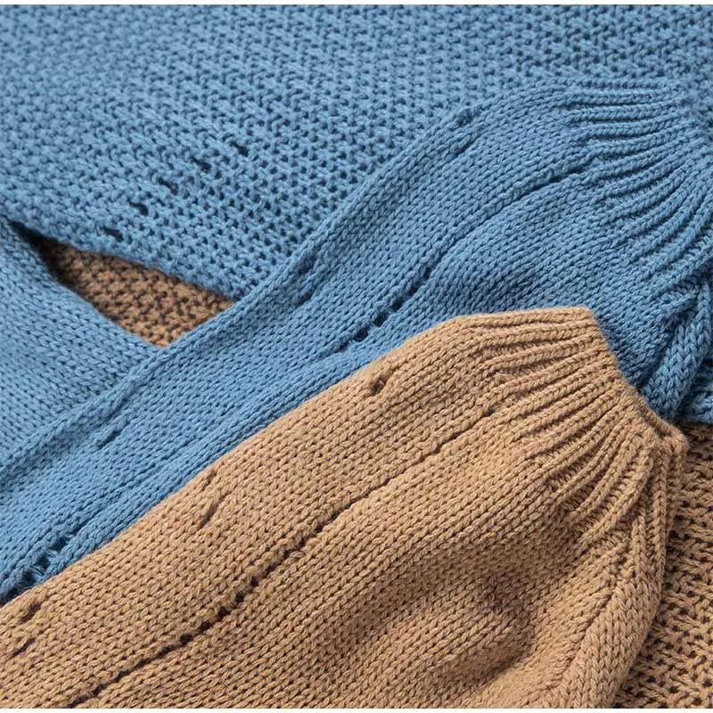 Pullover Sweater, Trendy Knitted Top, Loose Fit Sweater