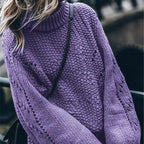 Pullover Sweater, Trendy Knitted Top, Loose Fit Sweater